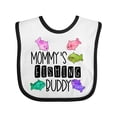 thumbnail image 1 of Inktastic Mommy's Fishing Buddy with Colorful Fish Boys or Girls Baby Bib, 1 of 4