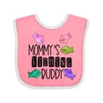 thumbnail image 1 of Inktastic Mommy's Fishing Buddy with Colorful Fish Boys or Girls Baby Bib, 1 of 4