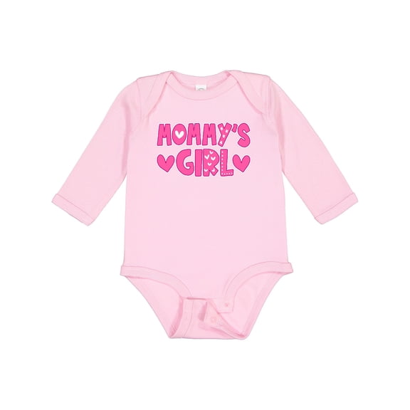 Inktastic Mommy's Girl Gift Girls Long Sleeve Baby Bodysuit