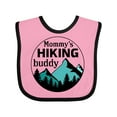 thumbnail image 1 of Inktastic Mommy's Hiking Buddy with Mountains and Trees Boys or Girls Baby Bib, 1 of 4