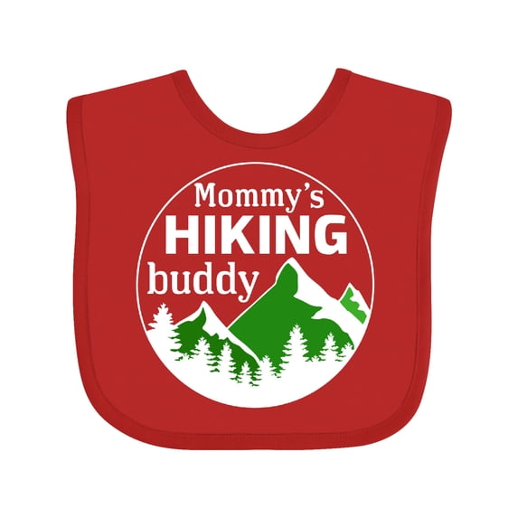 Inktastic Mommy's Hiking Buddy with Mountains and Trees Boys or Girls Baby Bib