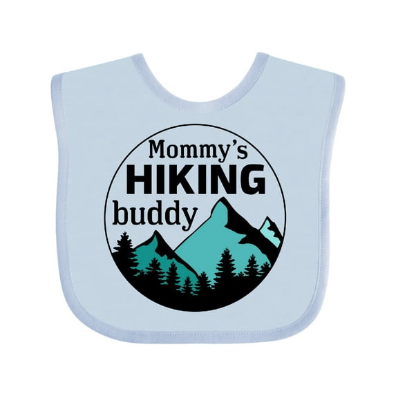 Inktastic Mommy's Hiking Buddy with Mountains and Trees Boys or Girls Baby Bib