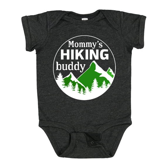 Inktastic Mommy's Hiking Buddy with Mountains and Trees Boys or Girls Baby Bodysuit