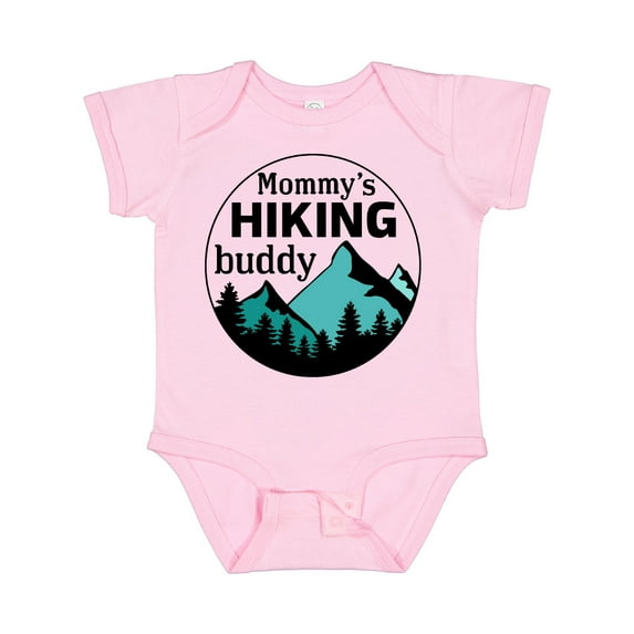 Inktastic Mommy's Hiking Buddy with Mountains and Trees Boys or Girls Baby Bodysuit