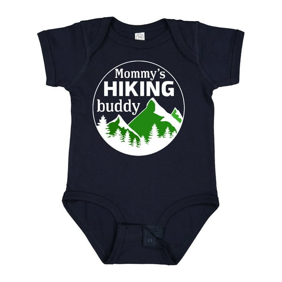 Inktastic Mommy's Hiking Buddy with Mountains and Trees Boys or Girls Baby Bodysuit