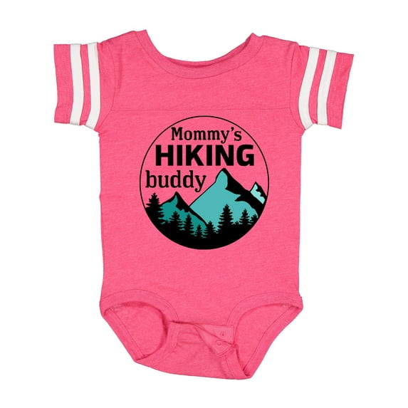 Inktastic Mommy's Hiking Buddy with Mountains and Trees Boys or Girls Baby Bodysuit