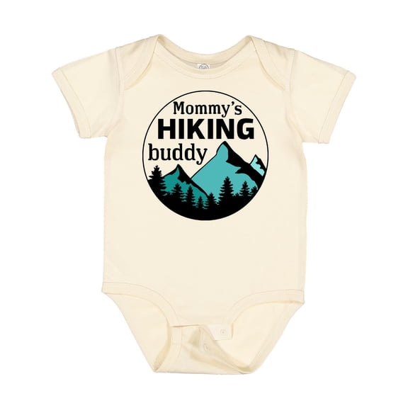 Inktastic Mommy's Hiking Buddy with Mountains and Trees Boys or Girls Baby Bodysuit
