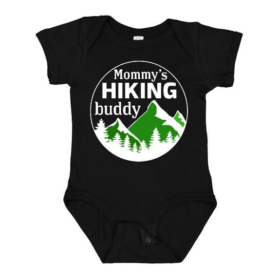 Inktastic Mommy's Hiking Buddy with Mountains and Trees Boys or Girls Baby Bodysuit