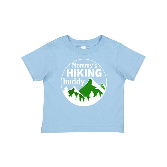 Inktastic Mommy's Hiking Buddy with Mountains and Trees Boys or Girls Baby T-Shirt