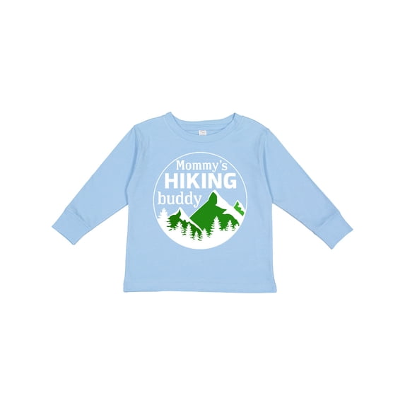 Inktastic Mommy's Hiking Buddy with Mountains and Trees Boys or Girls Long Sleeve Toddler T-Shirt