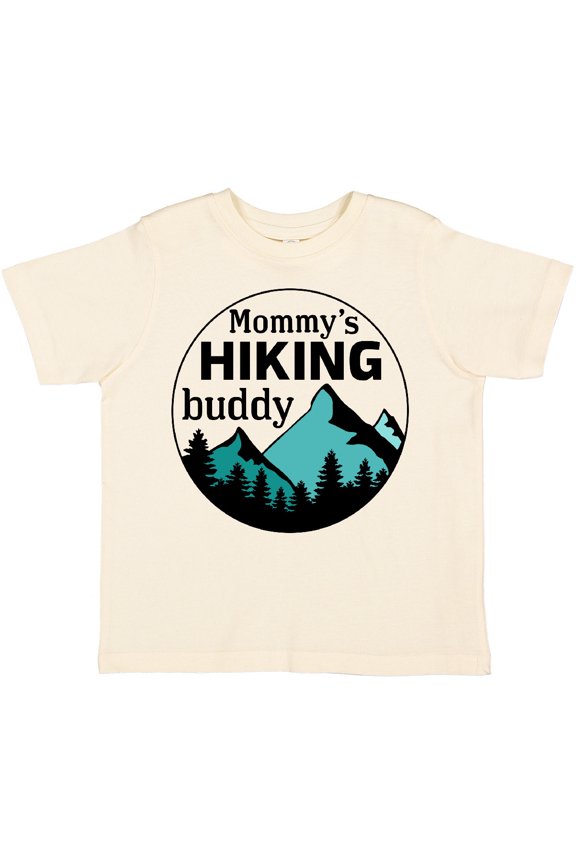 Mommy's Hiking Buddy with Mountains and Trees Boys or Girls Toddler T-Shirt