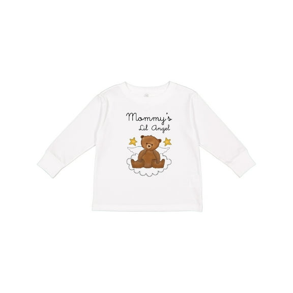 Inktastic Mommy's Lil Angel Boys or Girls Long Sleeve Toddler T-Shirt