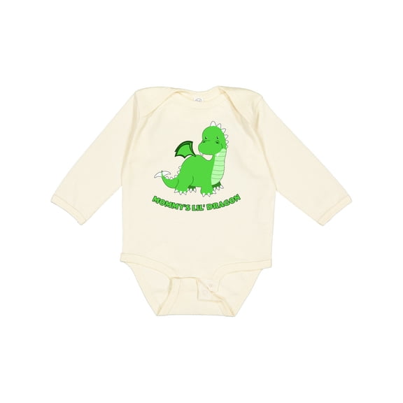 Inktastic Mommy's Lil' Dragon Boys or Girls Long Sleeve Baby Bodysuit