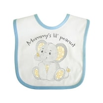 Inktastic Mommy's Lil' Peanut Polka Dot Elephant Boys or Girls Baby Bib