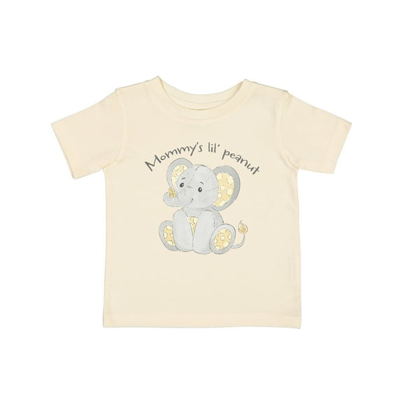 Inktastic Mommy's Lil' Peanut Polka Dot Elephant Boys or Girls Baby T-Shirt