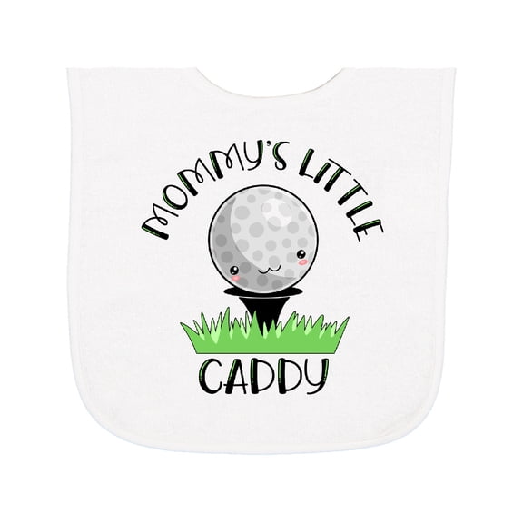 Inktastic Mommy's Little Caddy Cute Golf Ball Baby Terry Cloth Bib