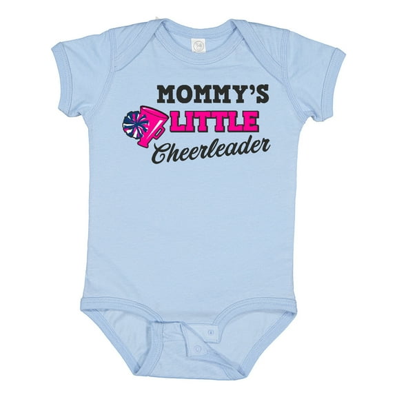 Inktastic Mommy's Little Cheerleader with Megaphone and Pom Poms Girls Baby Bodysuit