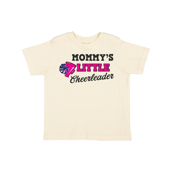 Inktastic Mommy's Little Cheerleader with Megaphone and Pom Poms Girls Toddler T-Shirt
