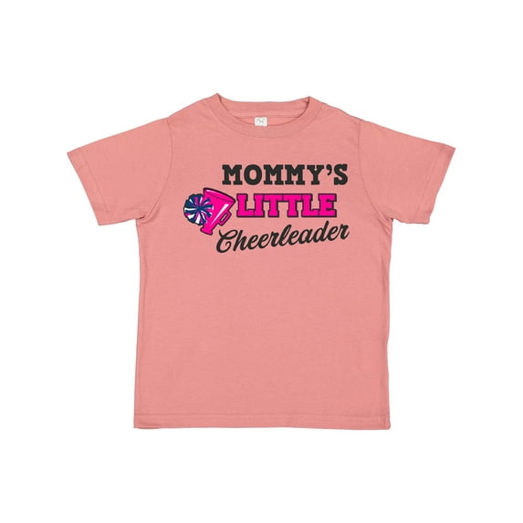 Inktastic Mommy's Little Cheerleader with Megaphone and Pom Poms Girls Toddler T-Shirt