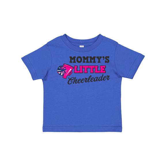 Inktastic Mommy's Little Cheerleader with Megaphone and Pom Poms Girls Toddler T-Shirt