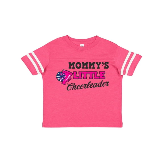 Inktastic Mommy's Little Cheerleader with Megaphone and Pom Poms Girls Toddler T-Shirt