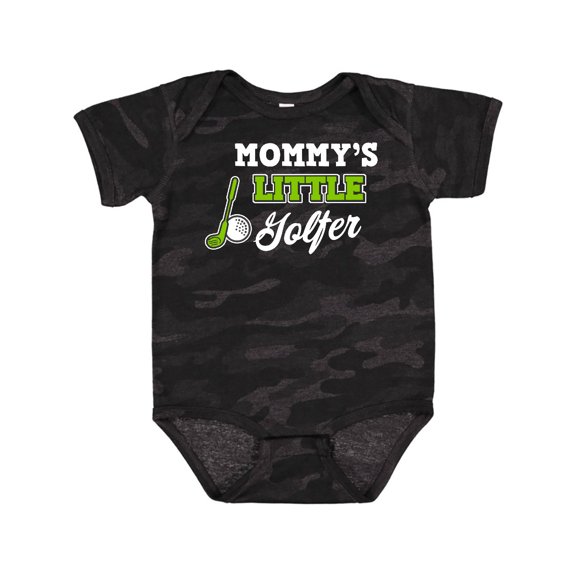 Inktastic Mommy's Little Golfer with Golf Club and Ball Boys or Girls Baby Bodysuit