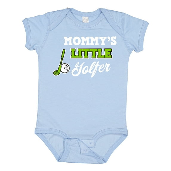 Inktastic Mommy's Little Golfer with Golf Club and Ball Boys or Girls Baby Bodysuit