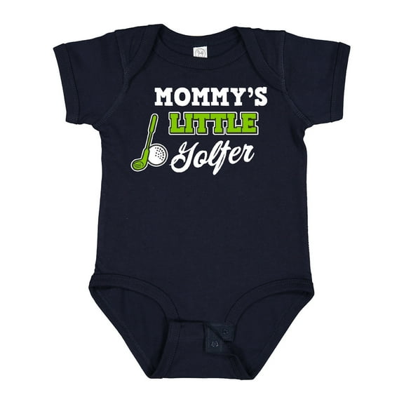Inktastic Mommy's Little Golfer with Golf Club and Ball Boys or Girls Baby Bodysuit