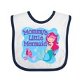thumbnail image 1 of Inktastic Mommy's Little Mermaid Girls Baby Bib, 1 of 4