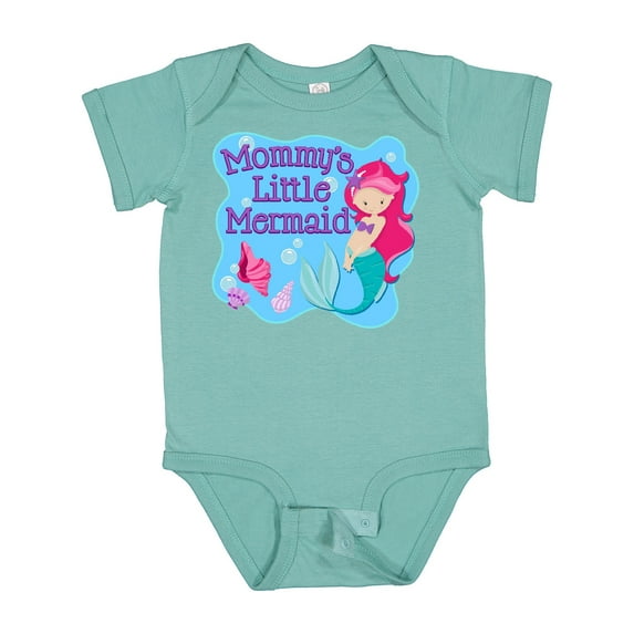 Inktastic Mommy's Little Mermaid Girls Baby Bodysuit