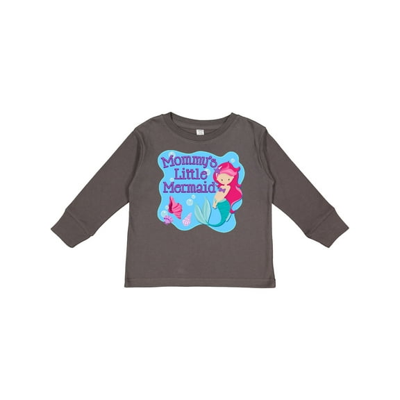 Inktastic Mommy's Little Mermaid Girls Long Sleeve Toddler T-Shirt