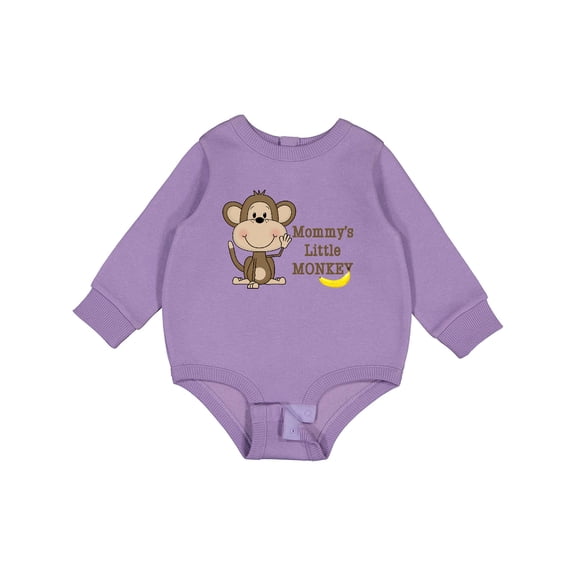 Inktastic Mommy's Little Monkey Baby Fleece Bodysuit