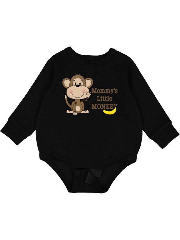 Mommy's Little Monkey Baby Fleece Bodysuit