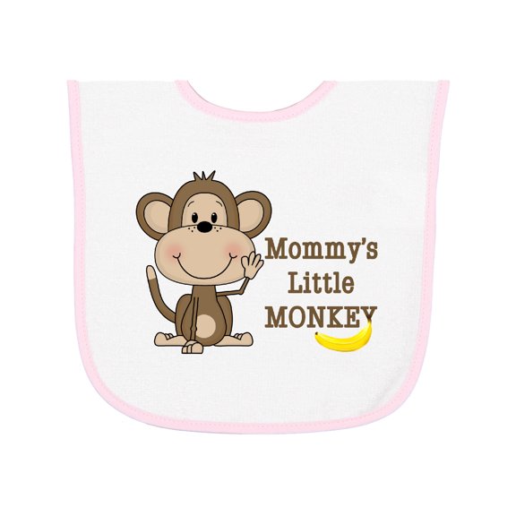 Inktastic Mommy's Little Monkey Baby Terry Cloth Bib