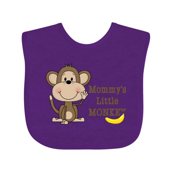 Inktastic Mommy's Little Monkey Boys or Girls Baby Bib