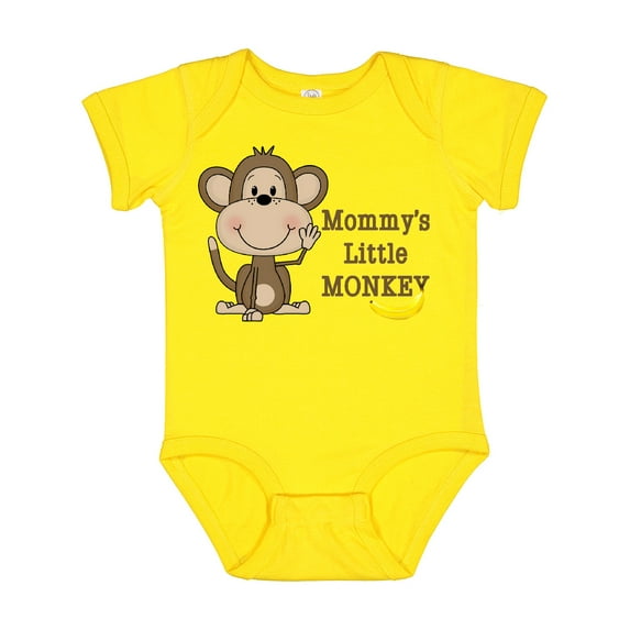Inktastic Mommy's Little Monkey Boys or Girls Baby Bodysuit