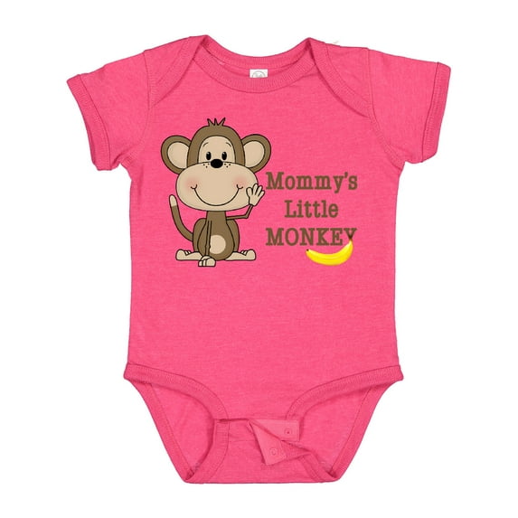 Inktastic Mommy's Little Monkey Boys or Girls Baby Bodysuit