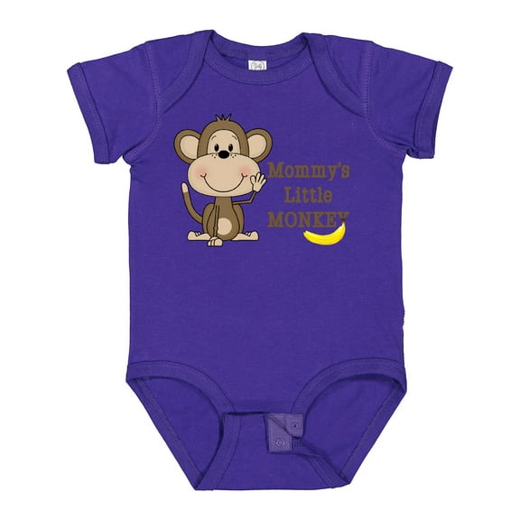 Inktastic Mommy's Little Monkey Boys or Girls Baby Bodysuit