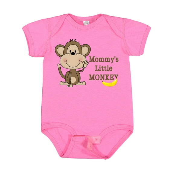 Inktastic Mommy's Little Monkey Boys or Girls Baby Bodysuit