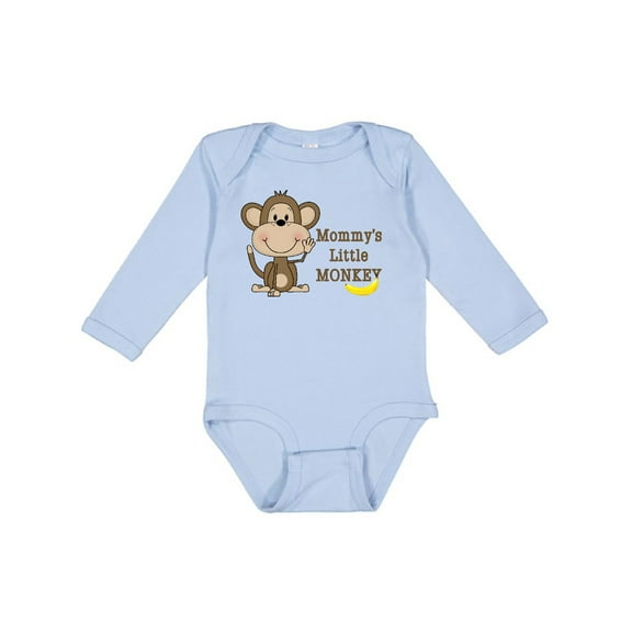 Inktastic Mommy's Little Monkey Boys or Girls Long Sleeve Baby Bodysuit