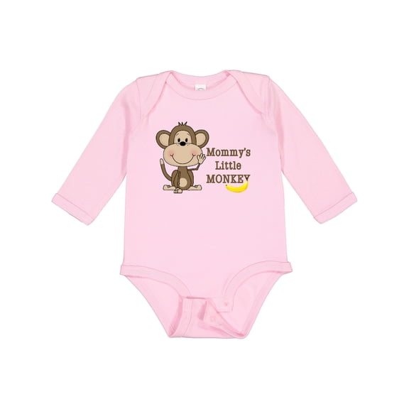 Inktastic Mommy's Little Monkey Boys or Girls Long Sleeve Baby Bodysuit