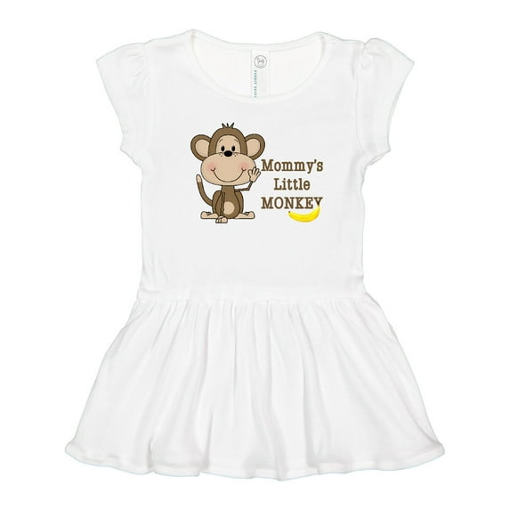 Inktastic Mommy's Little Monkey Girls Toddler Dress