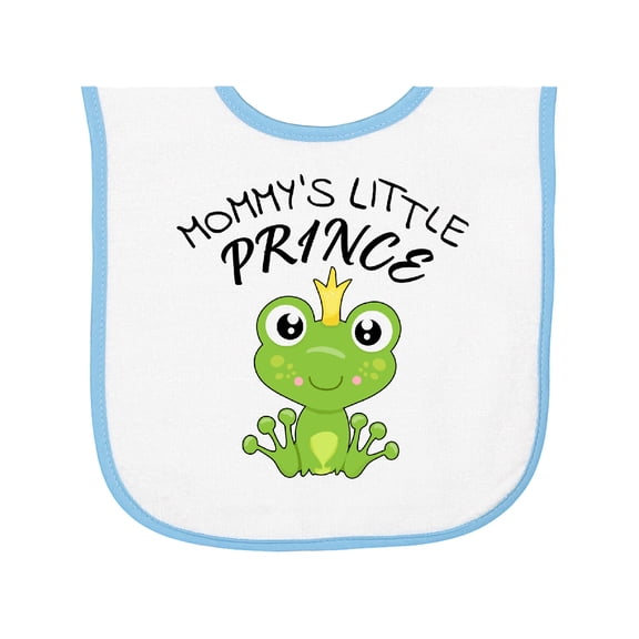 Inktastic Mommy's Little Prince Cute Frog Baby Terry Cloth Bib