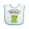 thumbnail image 1 of Inktastic Mommy's Little Prince Cute Frog Boys Baby Bib, 1 of 4