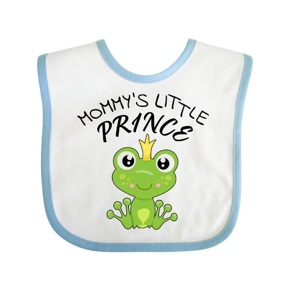 Inktastic Mommy's Little Prince Cute Frog Boys Baby Bib
