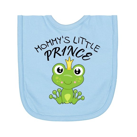 Inktastic Mommy's Little Prince Cute Frog Newborn Bib
