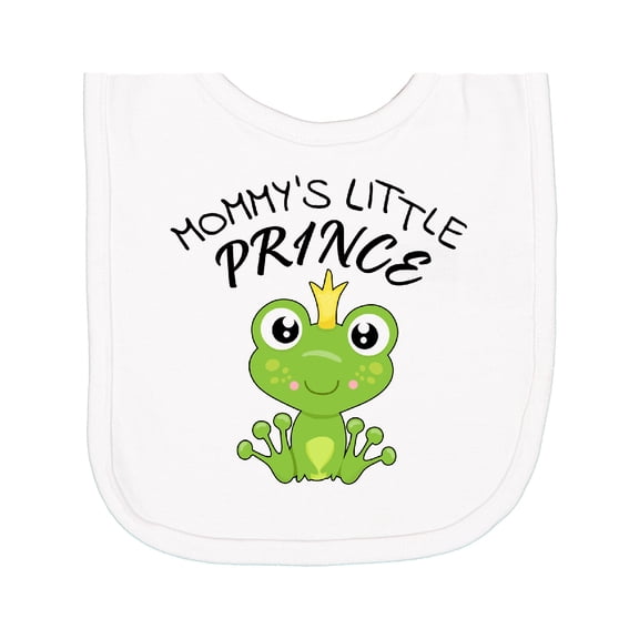 Inktastic Mommy's Little Prince Cute Frog Newborn Bib