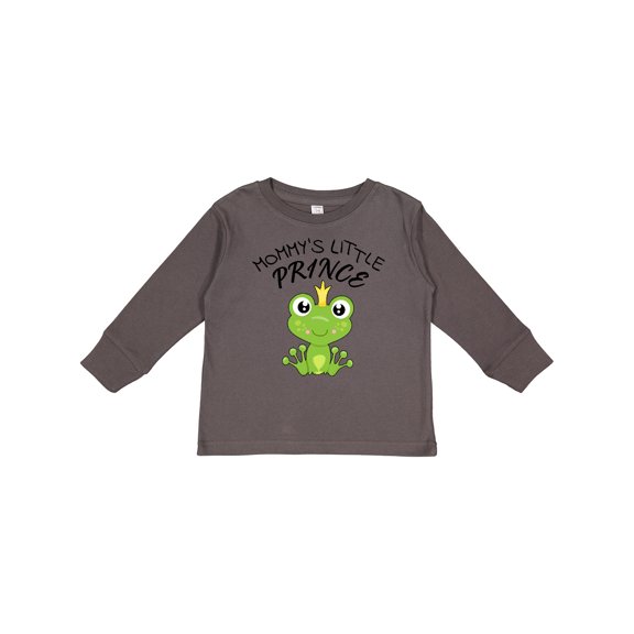 Inktastic Mommy's Little Prince- cute frog Boys Long Sleeve Toddler T-Shirt