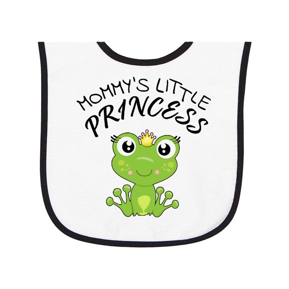 Inktastic Mommy's Little Princess Cute Frog Baby Terry Cloth Bib