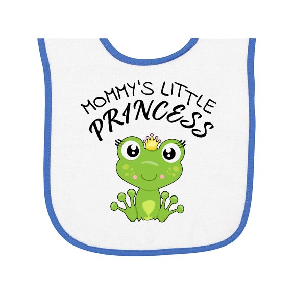 Inktastic Mommy's Little Princess Cute Frog Baby Terry Cloth Bib